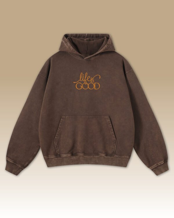 Bluza oversize z kapturem Life is Good Haft